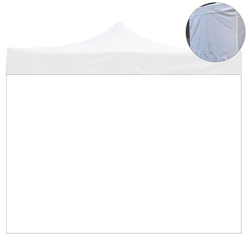 Seitenplane 3 x 2 m weiß wasserdicht Ersatz für Faltpavillon MARKET-PRO von DIVINA GARDEN