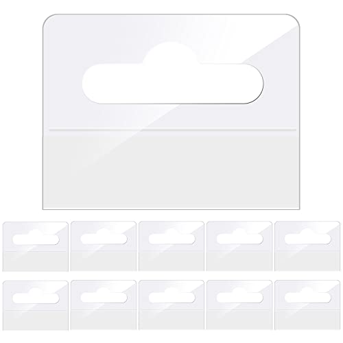 DIVINA VITAE 200 Stk Hang Tabs Selbstklebend Kunststoff Aufhänger mit Schlitz Löchern Eurolochaufhänger Selbstklebend Hängeetiketten für Verkaufsartikel Laden Einzelhandel Display (4,5 x 3,5 cm) von DIVINA VITAE