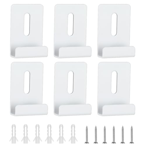 6 Stück Spiegelhalterung Wand Weiß Schwere Spiegelhalterung Set Spiegelbefestigung Zubehör mit Stiften und Schrauben Metall Wand Spiegelhalter für Badezimmer und Zimmer Spiegel von DIVINA VITAE