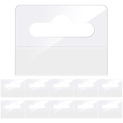 200 Stk Eurolochaufhänger Selbstklebend Hängeetiketten 4,5 x 4 cm Hang Tabs Selbstklebend Kunststoff Aufhänger mit Schlitz Löchern für Verkaufsartikel Laden Einzelhandel Display von DIVINA VITAE