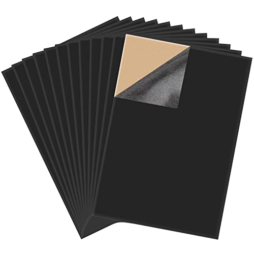DIVINA VITAE Selbstklebende Filzblatt Schwarz 12 Stück Samt Selbstklebend Stoff Selbstklebender für Rückseite Schmuckkästchen und Schubladenfutter Bastelstoff DIY Herstellung von DIVINA VITAE