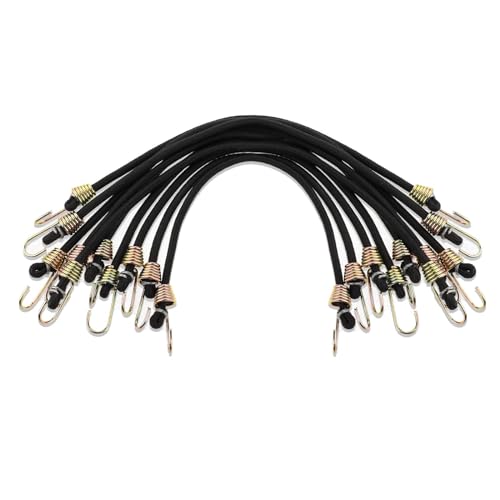 Kleine Expander Mit Haken 10 StüCk 25cm Mini Gummiband Mit Haken Bungee Seile Aus Gummi Spanngummi Mit Haken Kurz Robuste Elastische GepäCkgurte Kordelbinder FüR Outdoor-Camping von DIVINA VITAE