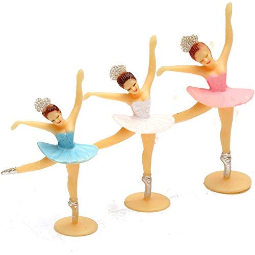 DIVISTAR 3 Stück – rosa Ballerina-Dekoration, Baby-Dekorationen, Baby-Geschenke, Ballerinas, Schönheitsdusche, Babypartys, Gastgeschenke, Tanzparty, Mini-Mädchen von DIVISTAR
