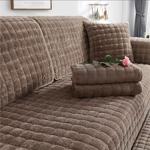 DIVONU Flanell-Sofa-Schonbezüge, Couchbezüge – rutschfest, gesteppt, vielseitig und langlebig, Dicker Sofabezug, Dicker Sofaschutz für L-förmige 1/2/3/4-Sitzer-Sofas von DIVONU