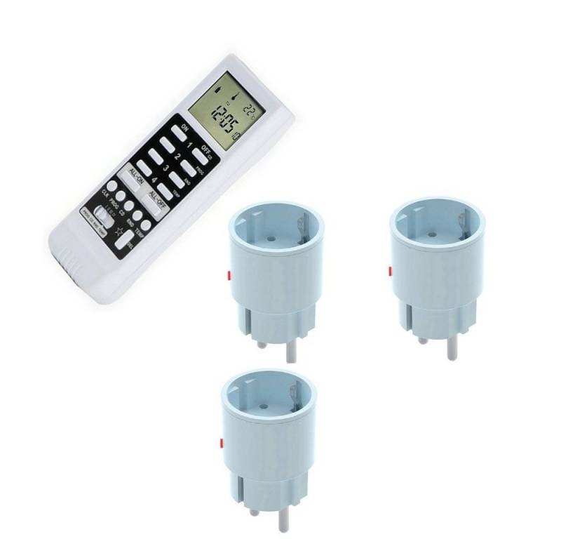 DIW-Funk Licht-Funksteuerung Funk-Set mit Fernbedienung DTZ-505 + Auswahl Stecker DIR-2300, 3-tlg. von DIW-Funk