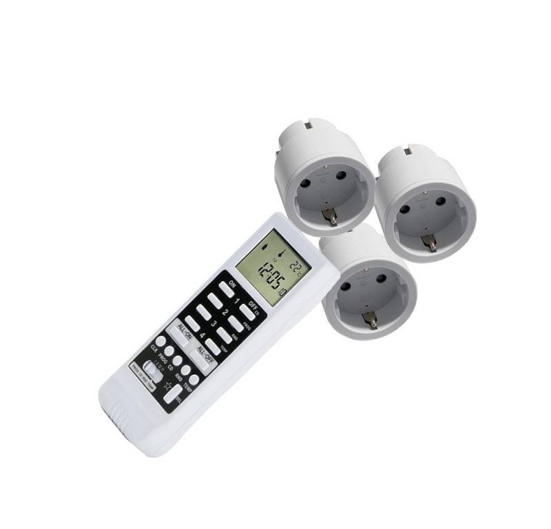 DIW-Funk Licht-Funksteuerung Intertechno Funk-Set: Timer DTZ-505+1-5 Funkstecker IT-3 zur Auswahl, für Innenbeleuchtung, Aussenbeleuchtung in geschuetzten Bereichen, Kaffeemaschinen, Ventilatoren, Heizluefter, Klimageraete, Aquariumtechnik, Poolpumpen, Pflanzenbeleuchtung, Anwesenheitssimulation im Urlaub, zeitgesteuerte Steuerung von Haushaltsgeraeten, Spar-Set, 3-tlg., Kabellose Funksteuerung, Anwesenheitssimulation, Temperatursteuerung von DIW-Funk