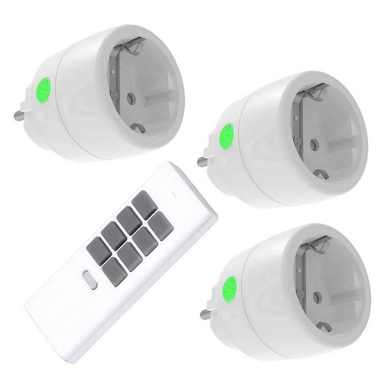 DIW-Funk Licht-Funksteuerung PD-533 DIW-Funk 3xWLAN-Stecker+12-Kanal Handsender SPARSET Funk+ALEXA, Spar-Set, Funksteuerung, Alexa, Google Assistant von DIW-Funk