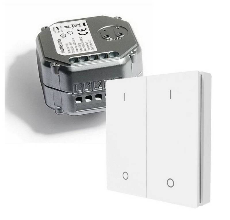 DIW-Funk Licht-Funksteuerung PI-130 Intertechno ITL-2000 Serien-Funkschalter + Timersender DWS-20T, 2 Schaltkontakte, 2-tlg. von DIW-Funk