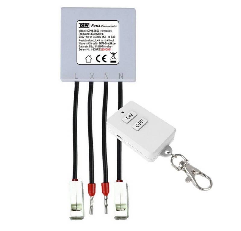 DIW-Funk Licht-Funksteuerung PS-551 DIW-Funk Sparset 230V-Power-Modul DPM-3500, 1 Schaltkontakte, 1-tlg. von DIW-Funk