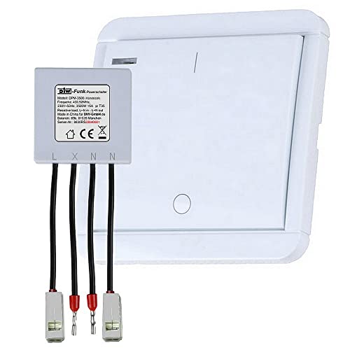 DIW-Funk TIMER-SPARSET PT-550 mit Power-Schaltmodul DPM-3500 auch zum Einbau hinter Steckdosen + Wandsender DWS-10T mit Abschalt-Timer von DIW-Funk
