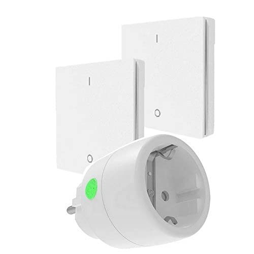 PW-510 DIW-Funk Wechselschaltung ohne Kabel SPARSET Funkstecker 2300W + zwei(!!) Wandsender spart Strom von DIW-Funk