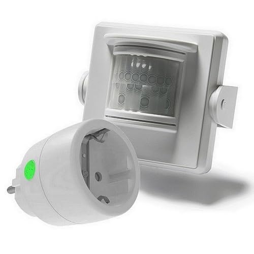 PD-840 Intertechno PIR-6000 Funk Bewegungsmelder mit DIW-Funk-Stecker DSR-2300 von DIW-Funk