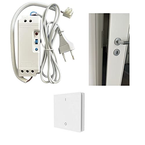 Funk-Türöffnermodul DFTO-2090-W für elektrische Türöffner im Set mit Funk-Wandsender DWS-11 von DIW