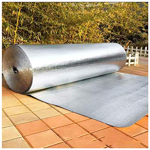 Selbstklebend Wärmedämmung Alu-Blasenfolie Solierfolie Für Fenster, Auto, Camping Oder Pool Isolierfolie Dämmfolie Heizkörper Für Dächer Wände Und Böden Wärmehaltung (Size : 1mx7m) von DIWAL