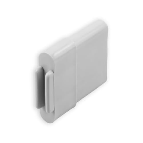 DIWARO® 1 Paar Endstabgleiter | Größe 25mm x 11mm | Farbe braun, graun oder weiß | Material Kunststoff | für Endleiste, Endschiene, Winkelendschiene | Rolladenpanzer, Jalousie, Rollo (grau) von DIWARO.