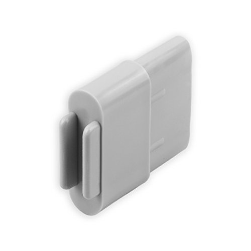 DIWARO® 1 Paar Endstabgleiter | Größe 30mm x 14mm | Farbe braun, grau oder weiß | Material Kunststoff | für Endleiste, Endschiene, Winkelendschiene | Rolladenpanzer, Jalousie, Rollo (grau) von DIWARO.