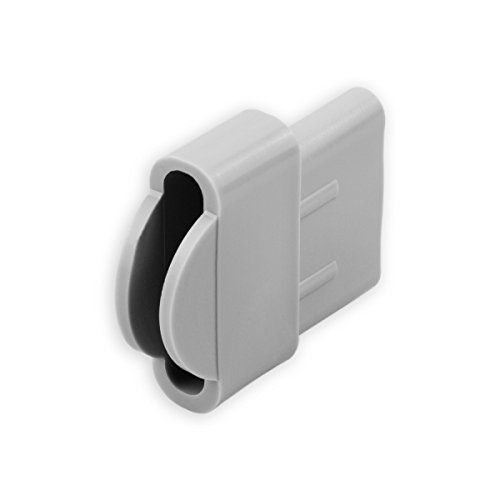 DIWARO® 1 Paar Endstabgleiter | Größe 30mm x 14mm | Farbe braun, grau oder weiß | Material Kunststoff | für Endleiste, Endschiene, Winkelendschiene | Rolladenpanzer, Jalousie, Rollo (grau) von DIWARO.