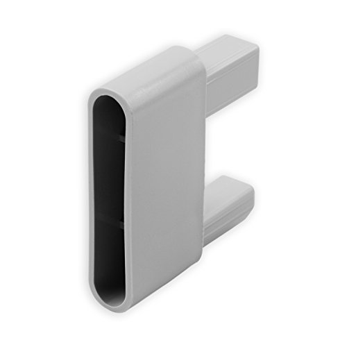 DIWARO® 1 Paar Endstabgleiter | Größe 60mm x 28,8mm x 13,6mm | Farbe beige, braun, grau oder weiß | Material Kunststoff | für Endleiste, Endschiene, Winkelendschiene | Rollladenpanzer grau von DIWARO.