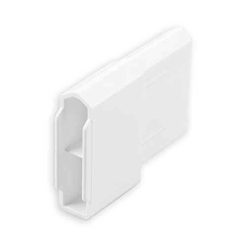 DIWARO® 1 Paar Endstabgleiter | Größe 28mm x 12mm | Farbe braun,grau oder weiß | Material Kunststoff | für Endleiste, Endschiene, Winkelendschiene | Rolladenpanzer, Jalousie, Rollo (weiß) von DIWARO.