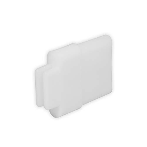 DIWARO® 1 Paar Endstabgleiter | Größe 30mm x 11mm | Farbe braun, graun oder weiß | Material Kunststoff | für Endleiste, Endschiene, Winkelendschiene | Rolladenpanzer, Jalousie, Rollo (transparent) von DIWARO.