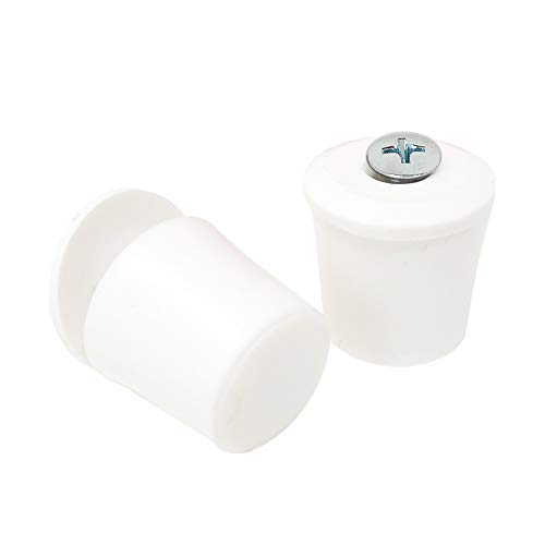 DIWARO® Rolladenstopper | 20 mm | Farbe dunkelbraun, grau, hellbraun, hellgrau, schwarz, weiß | mit Verschlusskappe und Schraube | Material Kunststoff | für Endleiste, Endschiene | (weiß) von DIWARO.