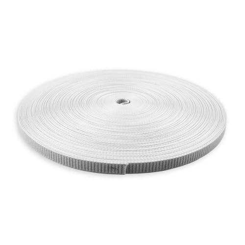 DIWARO® Stabiler Rolladengurt; Jalousiegurt; Gurtband | Gurtbreite 16 mm | mit Schonkante | 50 m Rolle | Farbe: grau von DIWARO.