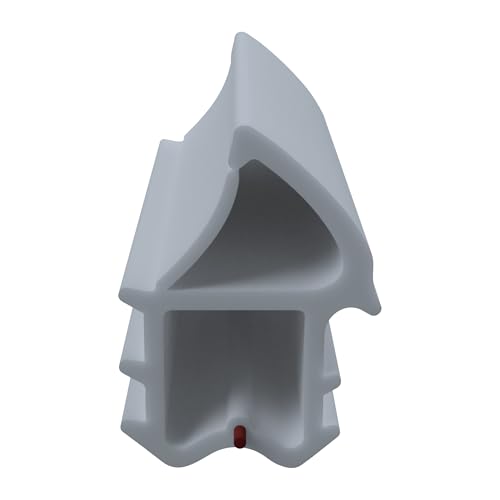 DIWARO® Stahlzargen-Dichtung SZ011 | weiß, grau oder schwarz | 5 lfm für Haus- und Innentüren. Zum Schallschutz und abdichten der Tür. Bestehend aus TPE (Thermoplastischen Elastomer) (grau) von DIWARO.