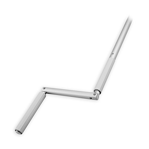 DIWARO Aluminium Rolladen Kurbelstange, Rohr Innen Ø 9,9 mm, Aussen Ø 13 mm, Farbe Alu Natur, Länge der gestreckten Rolladenkurbel 1900 mm (Alu Natur | 9.9 mm | gestreckte Länge 1900 mm) von DIWARO.