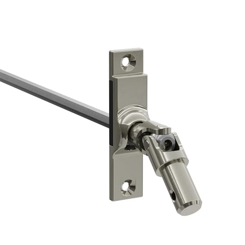 DIWARO.® | Rolladen Gelenklager G037, 45 Grad Umlenkung, Grundplatte 17 x 73 mm mit 2 Befestigungslöcher, Kurbelzapfen Anschluss 11,9 mm, Antrieb zum Rolladengetriebe 6 mm Sechskant. von DIWARO.