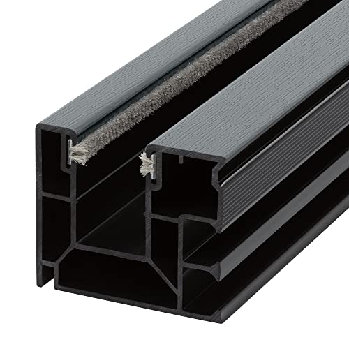 DIWARO. Rollladen Führungsschiene 4047 aus Kunststoff | Basaltgau (ähnlich RAL7012) | für Maxi Rollladenprofile (Farbe Basaltgrau | Profil 4047 | Länge 1400mm) von DIWARO.