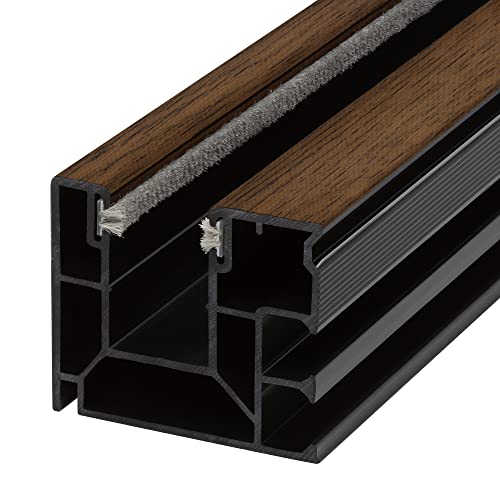 DIWARO. Rollladen Führungsschiene 4047 aus Kunststoff | Farbe Nussbaum | für Maxi Rollladenprofile 40x47 (Farbe Nussbaum | Profil 4047 | Länge 2000mm) von DIWARO.