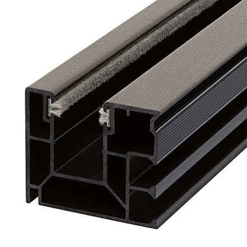 DIWARO. Rollladen Führungsschiene 4047 aus Kunststoff | Quarzgrau (ähnlich RAL7039) | für Maxi Rollladenprofile (Farbe Quarzgrau | Profil 4047 | Länge 2000mm) von DIWARO.