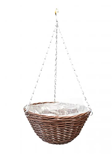 DIXIE STORE Blumentopf Hängend - Hängepflanzen Topf Hängender Blumentopf Hoch - Technoratan Blumenampel Halterung 32 x 32 x 14 cm - Hängetopf für Pflanzen - Blumentöpfe zum Aufhängen DIXIE STORE Blumentopf Hängend - Hängepflanzen Topf Hängender Blumentopf Hoch - Technoratan Blumenampel Halterung 32 x 32 x 14 cm - Hängetopf für Pflanzen - Blumentöpfe zum Aufhängen von DIXIE STORE