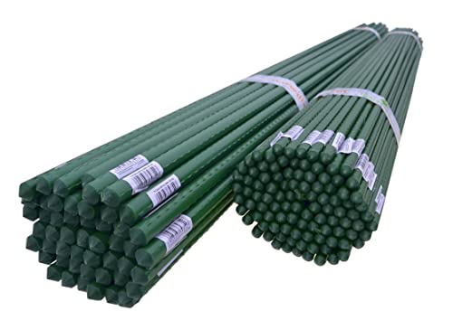 DIXIE STORE Pflanzstäbe Pflanzenstütze, Rankhilfe für Tomaten, Gurken, Blumen Kletterhilfe für Gartenpflanzen - PE-Beschichtete Stangen Metalldraht - Länge: 75cm Ø 9mm 100 Stück in der Packung von DIXIE STORE