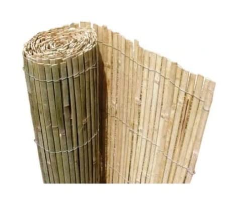 DIXIE STORE - Sichtschutz Bambusmatte, Bambus-Streifenmatte, Balkonverkleidung - Praktisch Natürlich, Robust Windschutz - Sichtschutz für Balkon, Garten aus Bambuslatten 1,2 x 5 m von DIXIE STORE