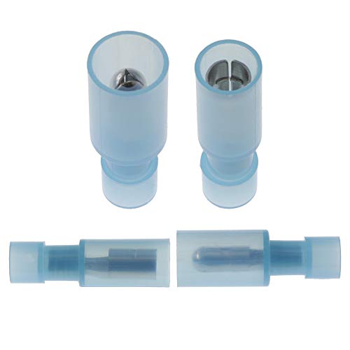 100-tlg Blaue Rundstecker & Hülsen 1.5-2.5 mm² Nylon Isolierung Kabelstecker Kabelschuh Stecker von DIY-24H