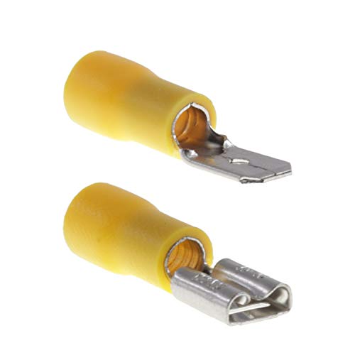 100-tlg Flachstecker & Hülsen 6,3mm Gelb Stecker Verbinder Kabelschuh 4.0-6.0 mm² Kabel 100-tlg Flachstecker & Hülsen 6,3mm Gelb Stecker Verbinder Kabelschuh 4.0-6.0 mm² Kabel von DIY-24H