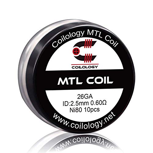 10x MTL COILOLOGY Ni80 SS316L Coils Fertigwicklung Wickeldraht Draht RBA DIY-24H (MTL Coil Ni80 0.6 Ohm) von DIY-24H