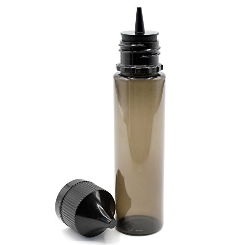 DIY-24H 10x Liquidflasche PET Liquid Base Flasche Bottle Leerflasche Fläschchen Unicorn E-Zigaretten, 60ml (10x 60ml Schwarz) von DIY-24H