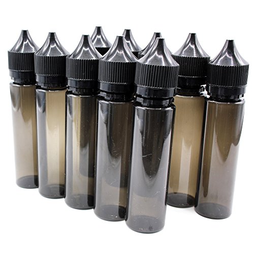 DIY-24H 10x Liquidflasche PET Liquid Base Flasche Plastikflasche Bottle Leerflasche Fläschchen E-Zigaretten, 60ml (10x 60ml Schwarz) von DIY-24H