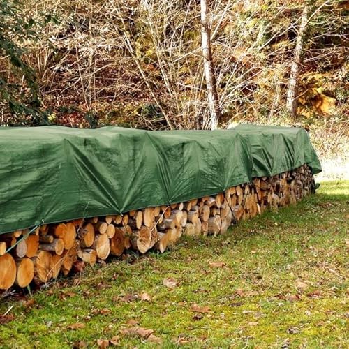 DIY-24H | Abdeckplane Gewebeplane 90g/m² grün | 16 Verschiedene Größen wählbar, Schutzplane Bootsplane Holzplane Plane mit Ösen für Pool Gartenmöbel Trampolin Auto wasserdicht (4m x 4m) von DIY-24H