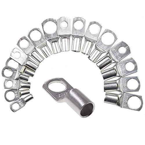 Rohrkabelschuhe 4 Stück Kabelschuhe Quetsch unisoliert M4 M5 M6 M8 M10 M12 1,5mm² - 120mm² Kupferrohr Kabel Verzinnt (70 mm² - M12) von DIY-24H