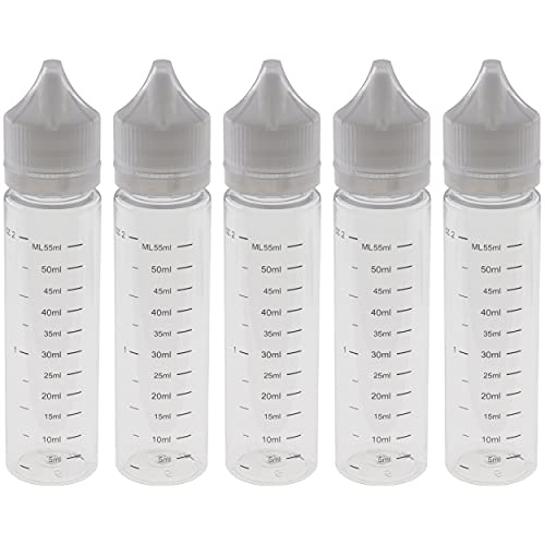 Weiße Leerflaschen 60ml mit Messskala Liquidflasche Flasche PET Bottle Droper Transparent DIY (10) von DIY-24H