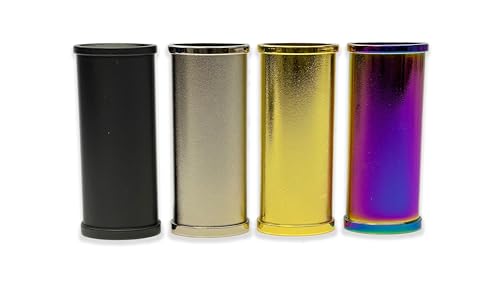 4er-Pack Variety Pack Blank Metall Feuerzeug Case Customizable Reusable Lighter Case for Regular Bic J6 Feuerzeuge (Schwarz, Silber, Gold, Regenbogen) von DIY Luxury