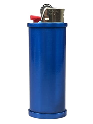 Blanko-Metall-Feuerzeug-Hülle für normale BIC J6 Feuerzeuge – Einzelhülle (blau) von DIY Luxury