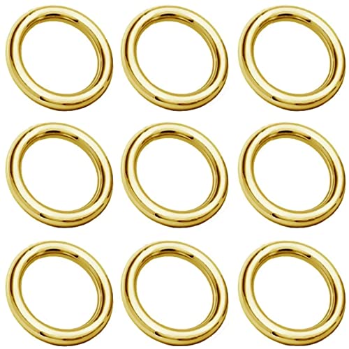 DIY925 10 Stück Biegeringe Binderinge Gold Ø 4mm gelötet 925 Sterling Silber 24K vergoldet Verbindungsringe Ösen basteln Ösenringe in Juweliers- Qualität von DIY925