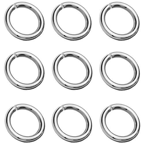 My-Bead 10 Stück Binderinge Biegeringe Ø 2mm 925 Sterling Silber für Schmuckherstellung basteln Juweliers- Qualität von DIY925