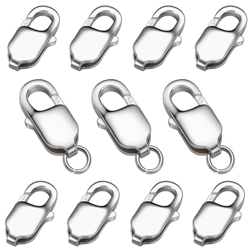 My-Bead Karabinerverschlüsse 925 Silber 16mm (20mm) große Schmuckverschlüsse für Ketten Armbänder Colliers Ersatz & Reparatur Karabiner DIY (10 Stück) von DIY925