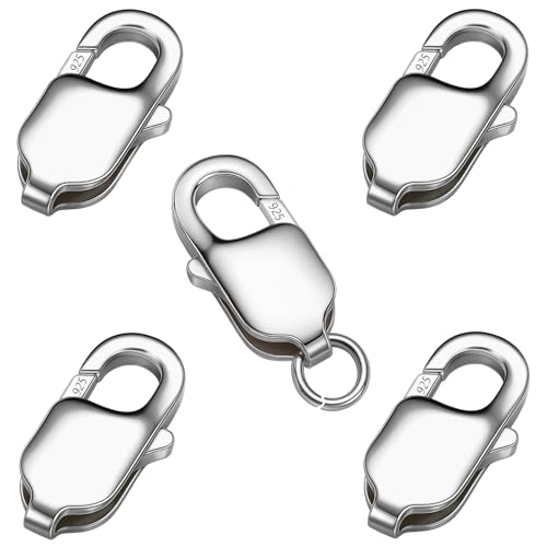 My-Bead Karabinerverschlüsse 925 Silber 16mm (20mm) große Schmuckverschlüsse für Ketten Armbänder Colliers Ersatz & Reparatur Karabiner DIY (5 Stück) von DIY925