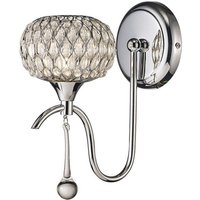 Inspired Diyas - Chelsie - Wandleuchte 1 Licht poliert, Klarglas Inspired Diyas - Chelsie - Wandleuchte 1 Licht poliert, Klarglas von DIYAS